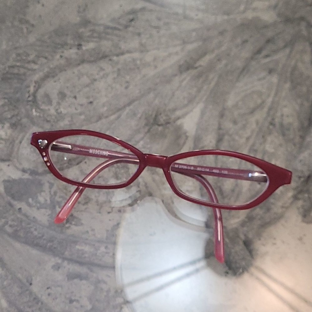 MOSCHINO Red Optical Prescription Glasses Frames Reading Glasses